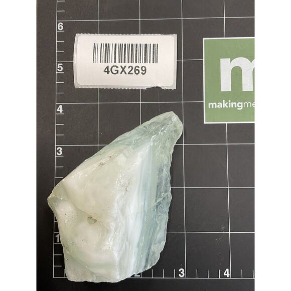 Clear Opalescent Milk Glass Art Glass Cullet Glowing Manganese Slag #4GX269 - Picture 7 of 7